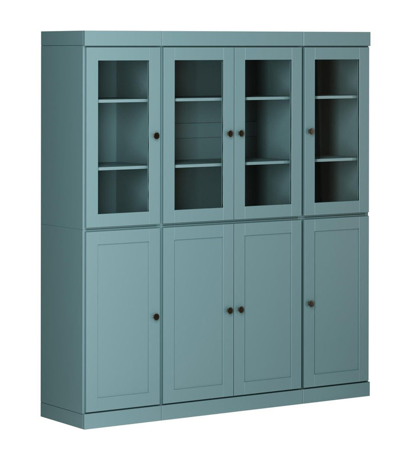 72" Aqua Solid Wood 8 Pantry Or Storage Closet