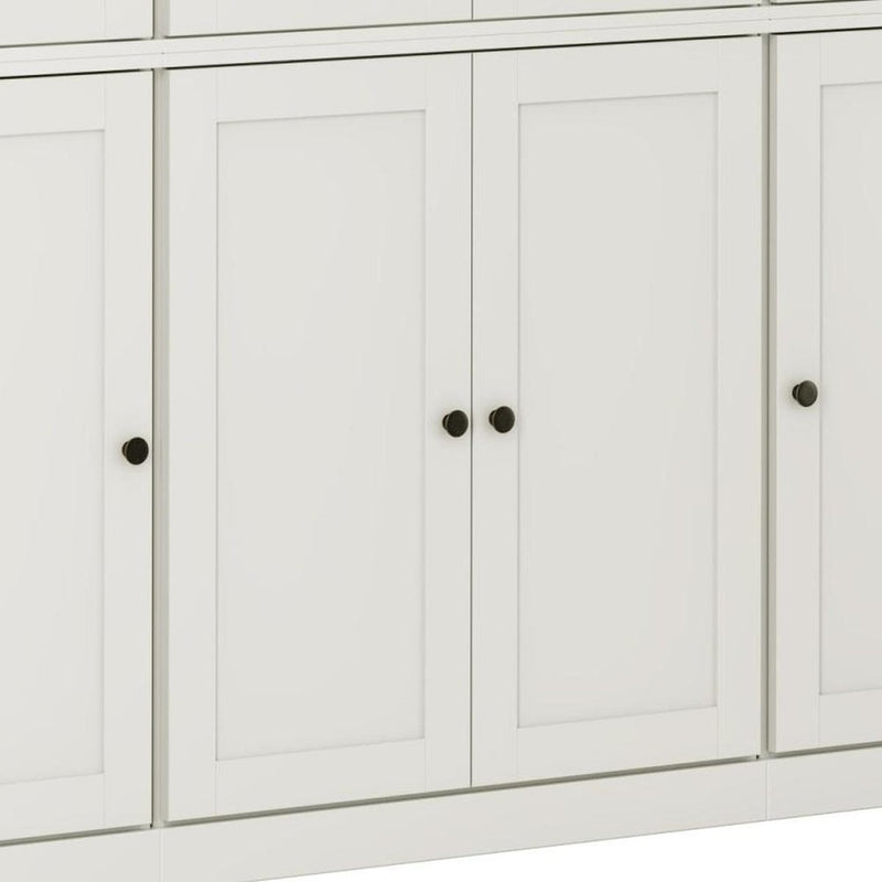 72" Off White Solid Wood 8 Pantry Or Storage Closet