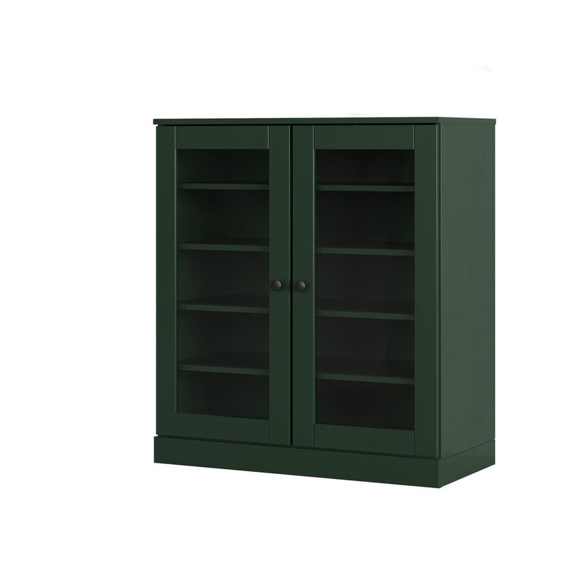 Green Twenty Pair Solid WoodShoe Storage Cabinet