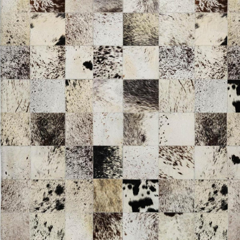 9' X 12' Black And Ivory Animal Print Shag Washable Area Rug With UV Protection