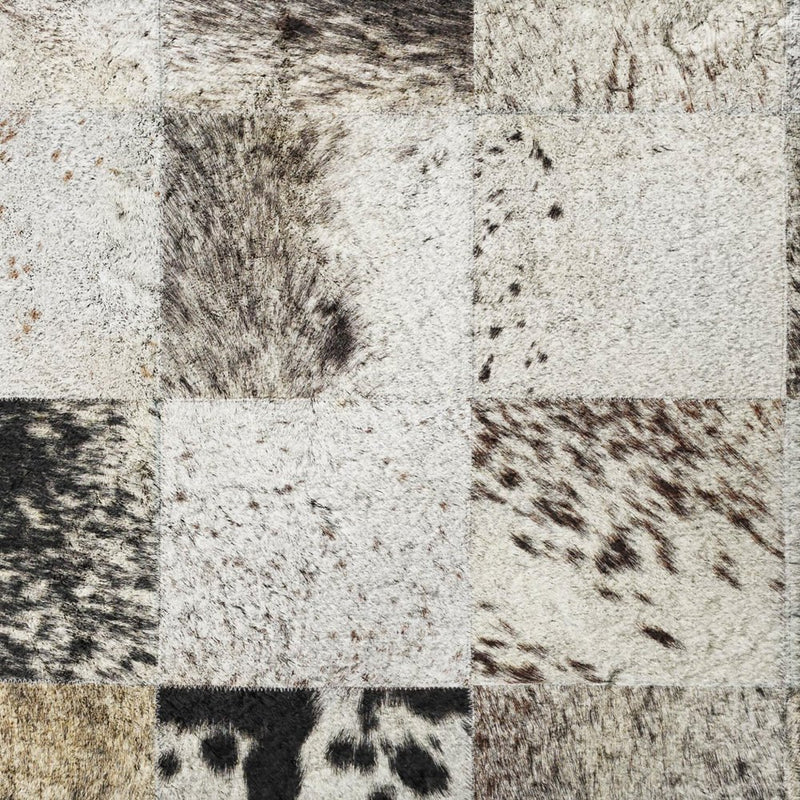 9' X 12' Black And Ivory Animal Print Shag Washable Area Rug With UV Protection