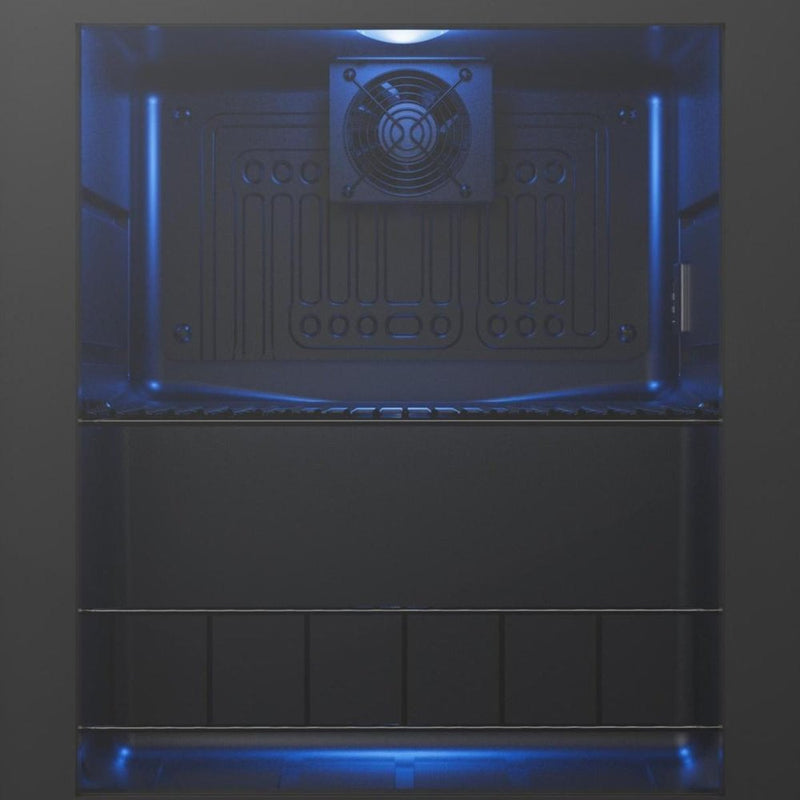 20" X 17" Clear and Black Metal Single Compartment Can Beverage Refrigerator