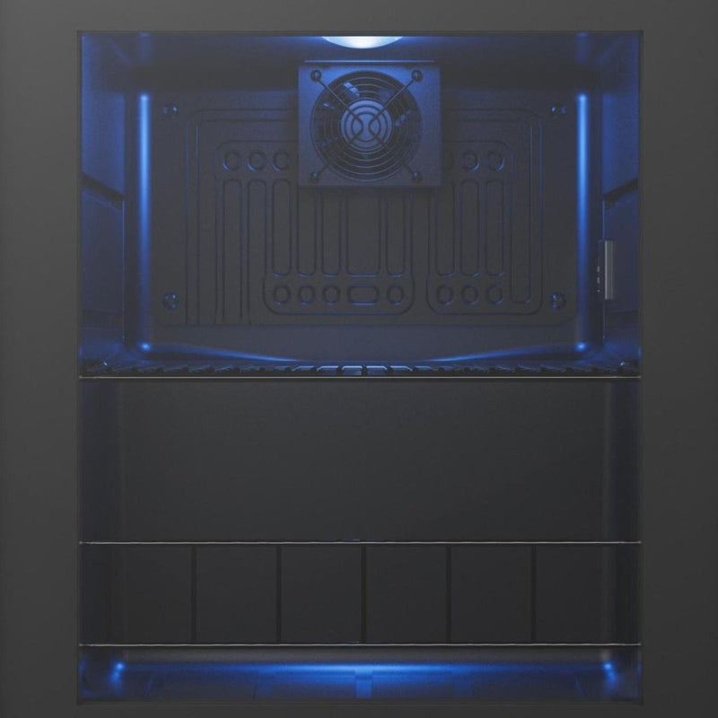 20" X 17" Clear and Black Metal Single Compartment Can Beverage Refrigerator