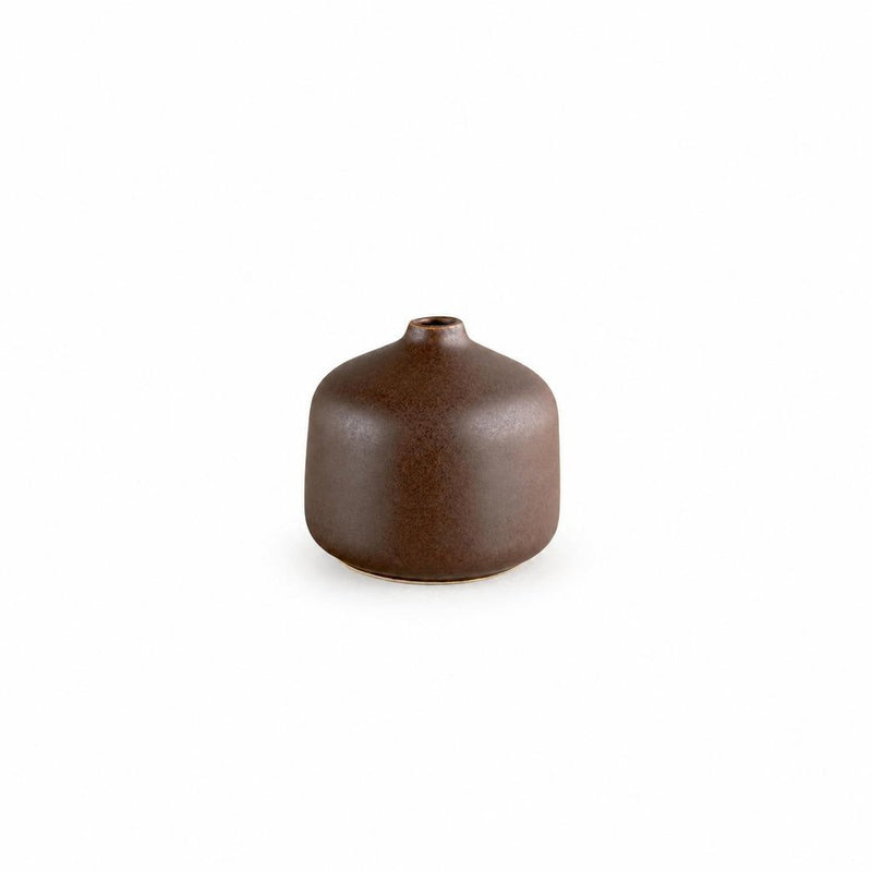 3" Brown Ceramic Bud Table Vase