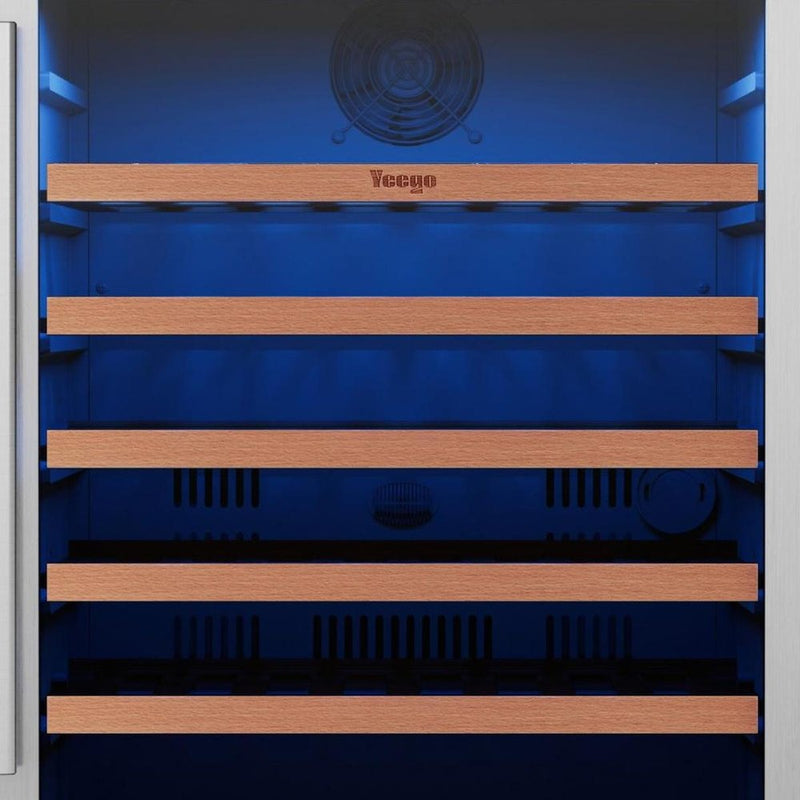 32" X 22" Silver and Black Metal Single Compartment Wine Refrigerator