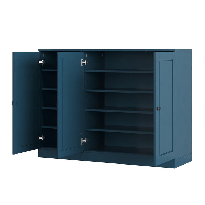 Teal Blue 30 Solid WoodShoe Storage Cabinet