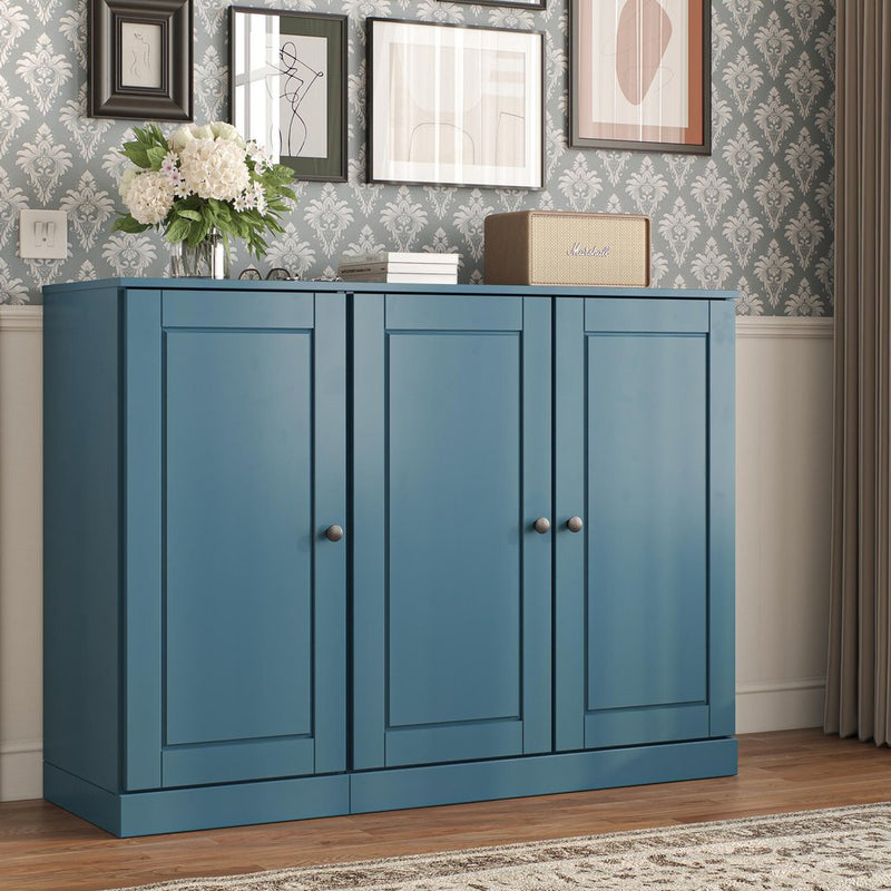 Teal Blue 30 Solid WoodShoe Storage Cabinet