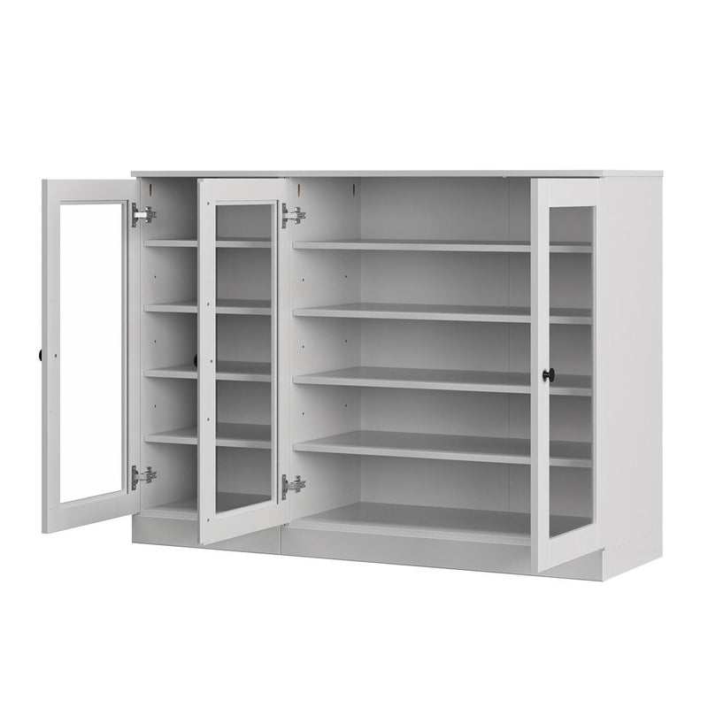 White 30 Solid WoodShoe Storage Cabinet