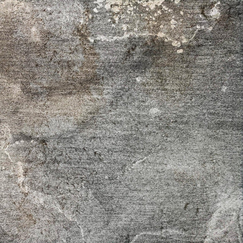 8' X 10' Gray And Charcoal Abstract Shag Washable Area Rug With UV Protection