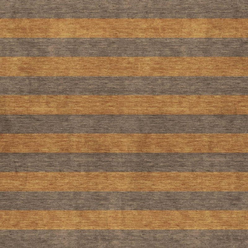 3' X 5' Brown And Copper Striped Shag Washable Area Rug With UV Protection