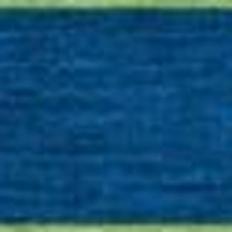 8' Navy Blue And Green Striped Shag Washable Round Rug With UV Protection