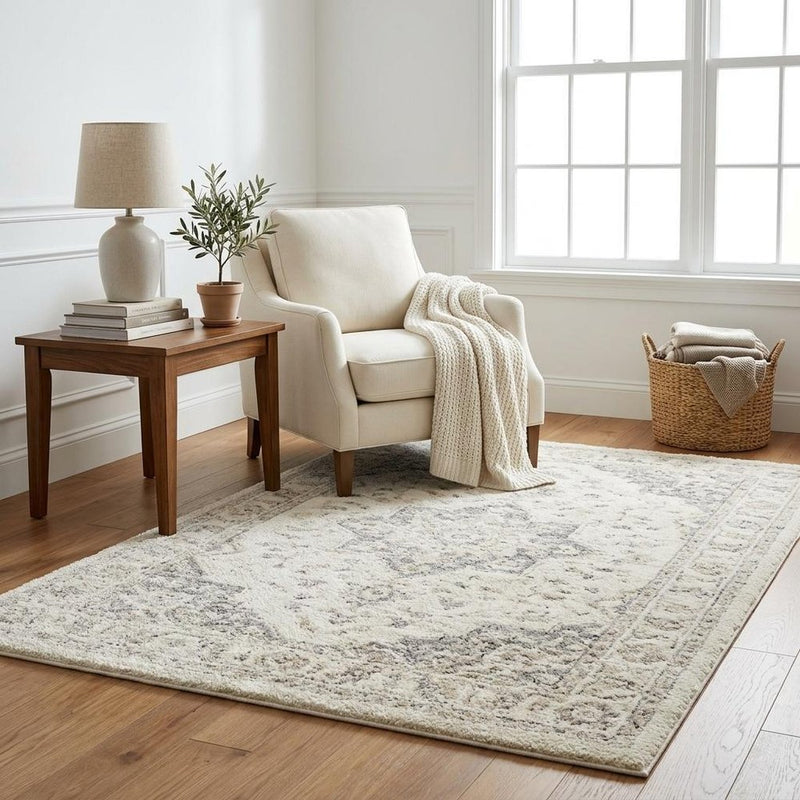 5' X 8' Silver And Gold Striped Shag Washable Area Rug With UV Protection