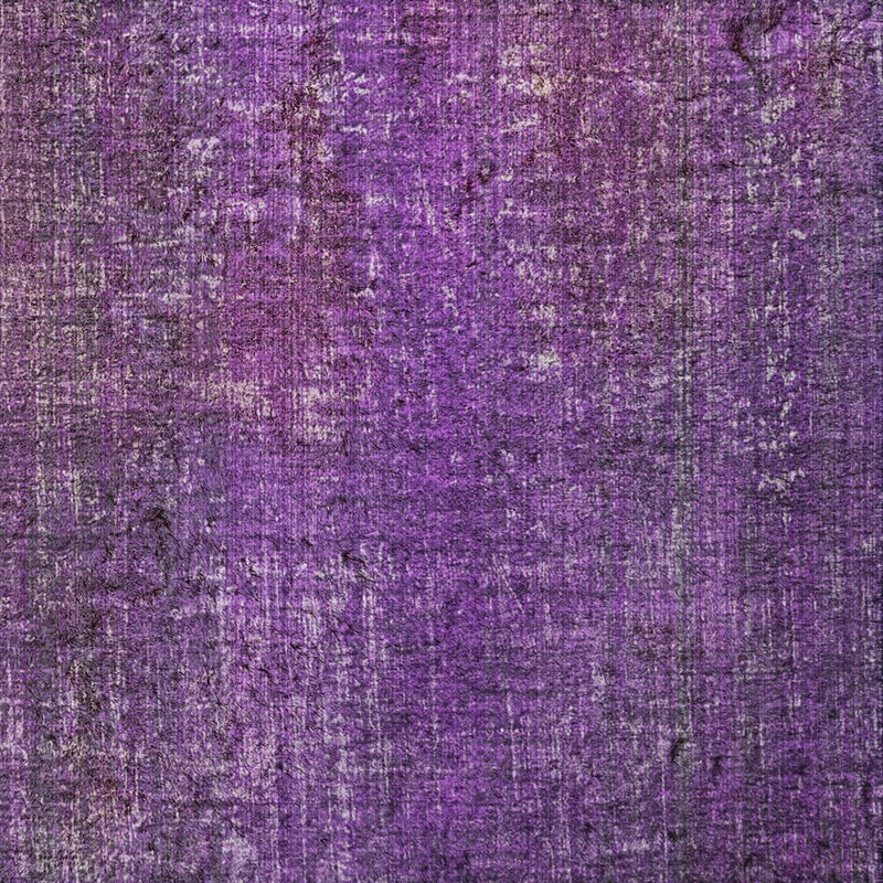 5' X 8' Purple And Gray Striped Shag Washable Area Rug With UV Protection