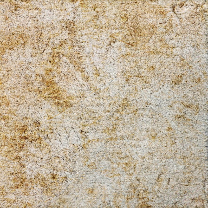 9' X 12' Beige And Ivory Abstract Shag Washable Area Rug With UV Protection
