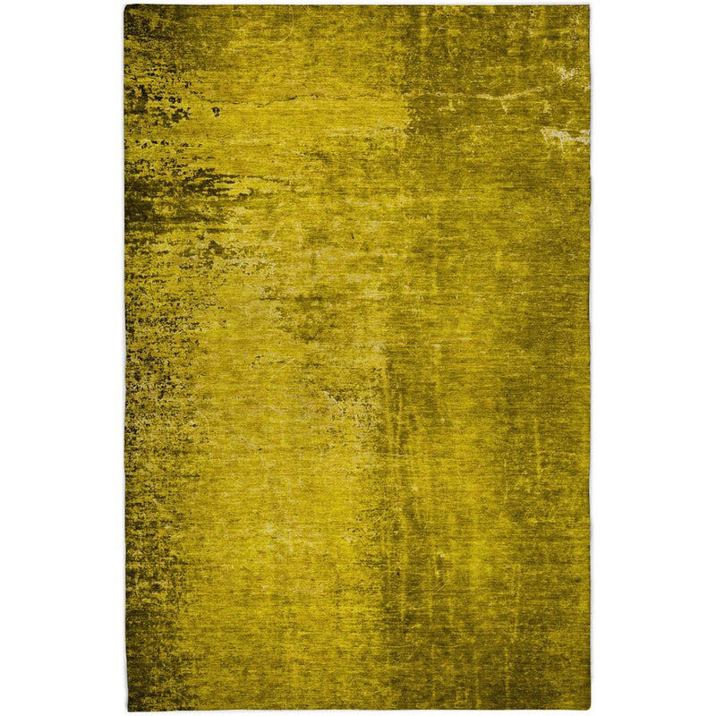 8' X 10' Gold And Gray Abstract Shag Washable Area Rug With UV Protection
