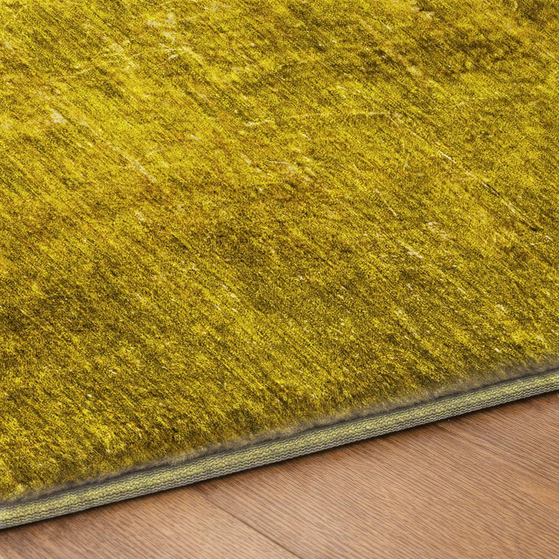 8' X 10' Gold And Gray Abstract Shag Washable Area Rug With UV Protection