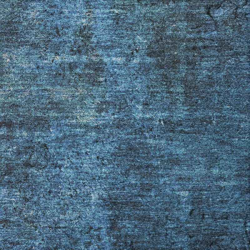 8' X 10' Navy Blue And Charcoal Abstract Shag Washable Area Rug With UV Protection