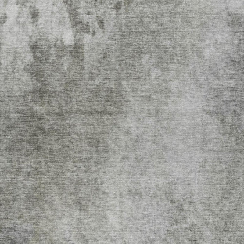 8' X 10' Gray And Silver Abstract Shag Washable Area Rug With UV Protection