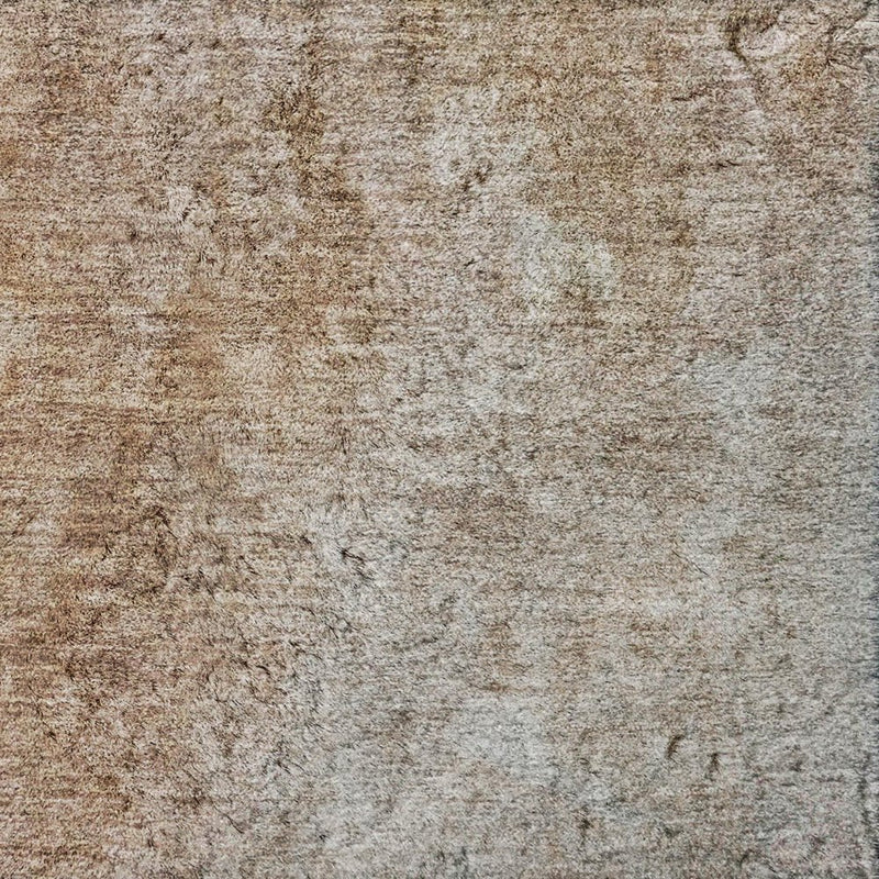 8' X 10' Brown And Beige Abstract Shag Washable Area Rug With UV Protection