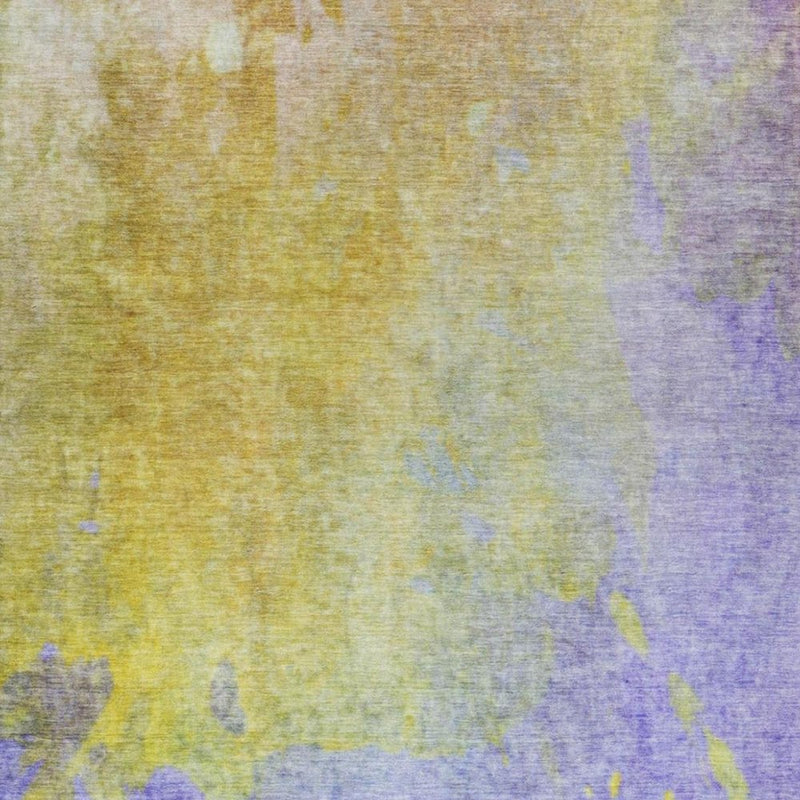 9' X 12' Wheat And Gold Abstract Shag Washable Area Rug With UV Protection