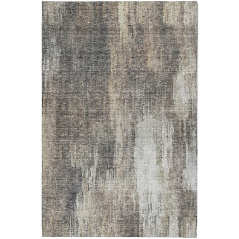 10' X 14' Taupe And Beige Abstract Shag Washable Area Rug With UV Protection
