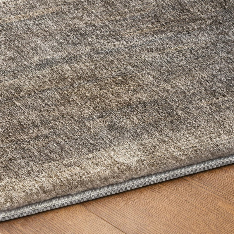 10' X 14' Taupe And Beige Abstract Shag Washable Area Rug With UV Protection