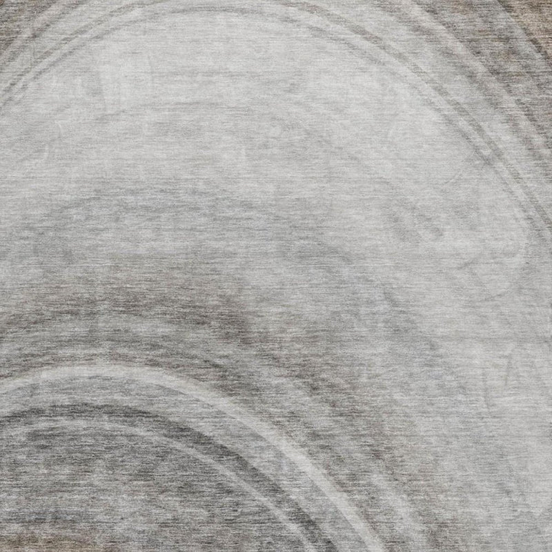 3' X 5' Gray And Silver Abstract Shag Washable Area Rug With UV Protection