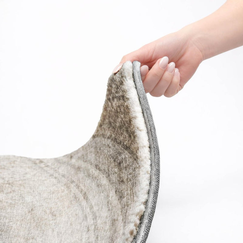 8' X 10' Gray And Silver Abstract Shag Washable Area Rug With UV Protection