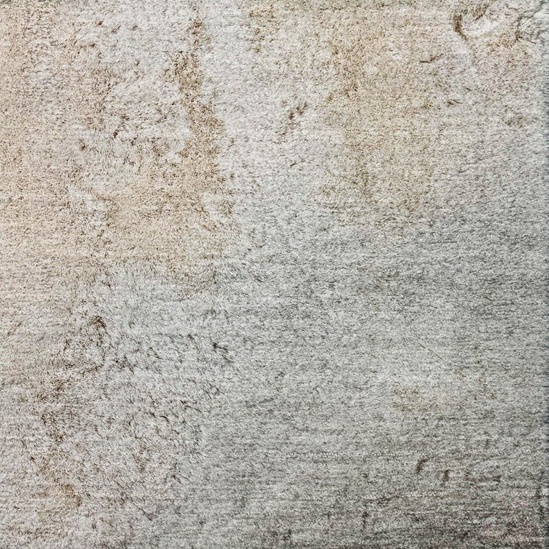 8' X 10' Gray And Silver Abstract Shag Washable Area Rug With UV Protection