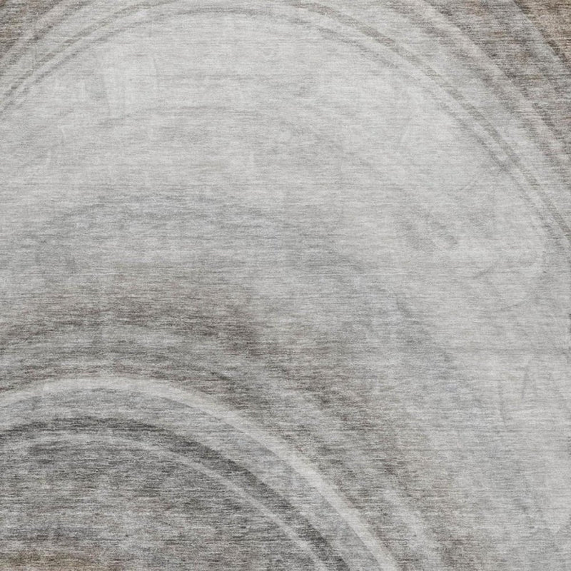 10' X 14' Gray And Silver Abstract Shag Washable Area Rug With UV Protection