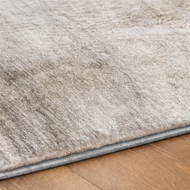 10' X 14' Gray And Silver Abstract Shag Washable Area Rug With UV Protection