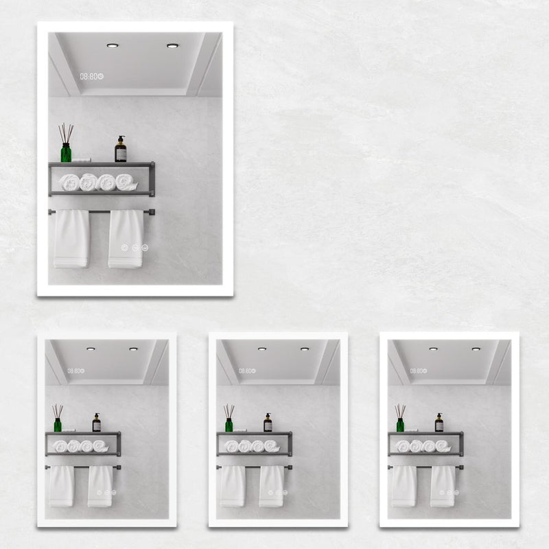 20" Silver Glass Wall Mounted No Textural Detailing Single Door Medicine Cabinet
