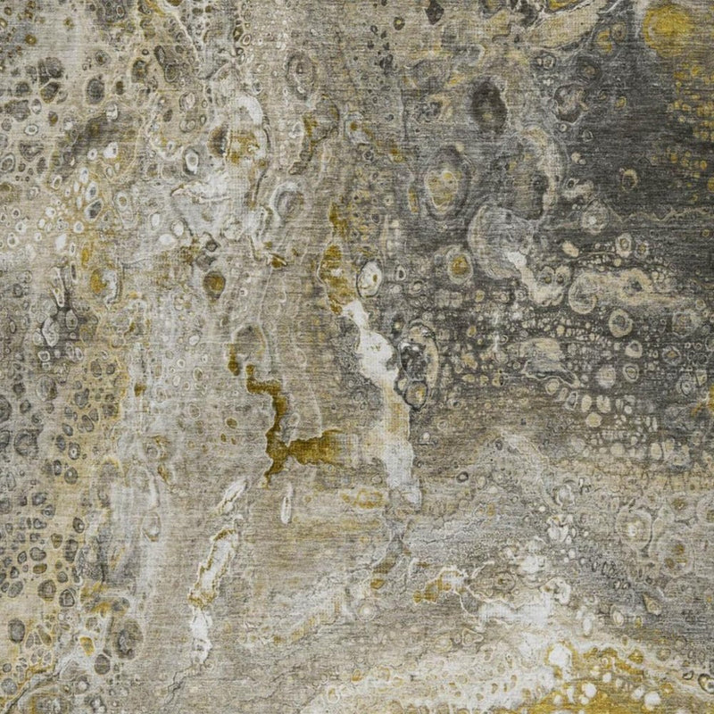 3' X 5' Taupe And Brown Abstract Shag Washable Area Rug With UV Protection