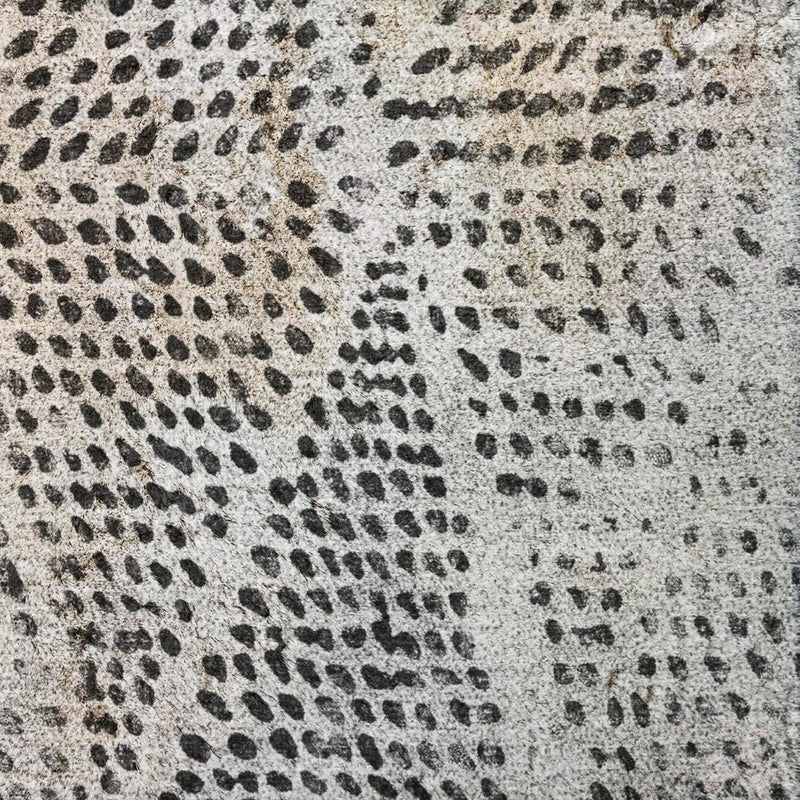 9' X 12' Pewter And Charcoal Geometric Shag Washable Area Rug With UV Protection