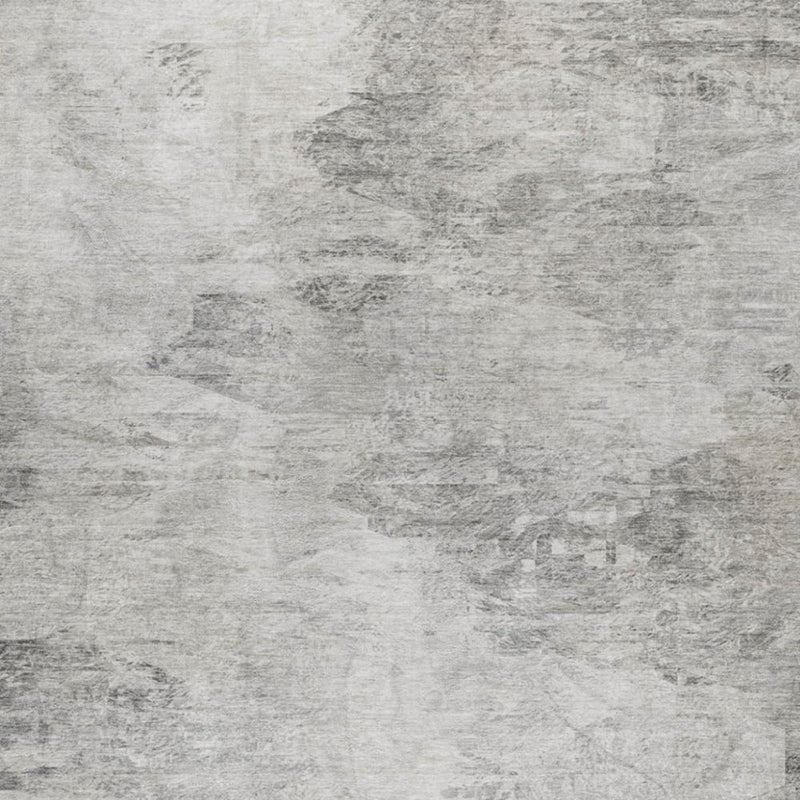 3' X 5' Silver And Gray Abstract Shag Washable Area Rug With UV Protection