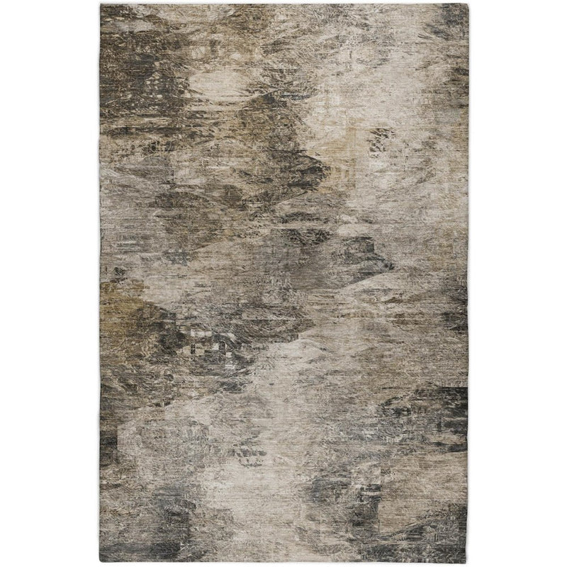10' X 14' Taupe And Beige Abstract Shag Washable Area Rug With UV Protection