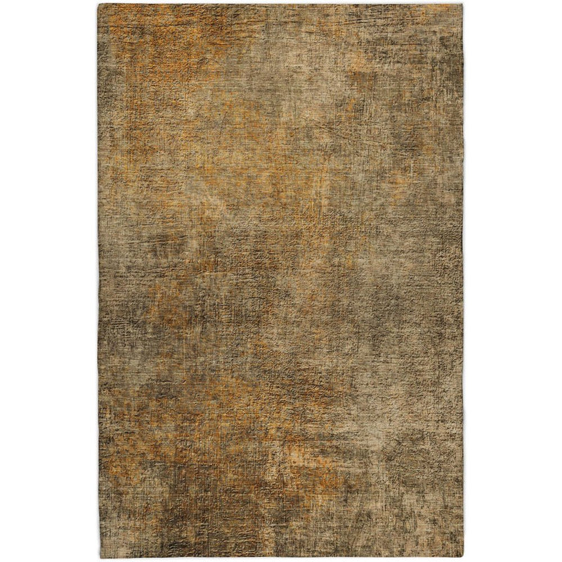 5' X 8' Brown And Beige Abstract Shag Washable Area Rug With UV Protection