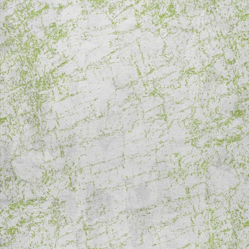 10' X 14' Green And Ivory Abstract Shag Washable Area Rug With UV Protection