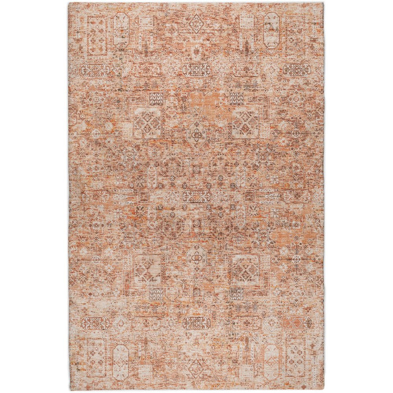 10' X 14' Salmon And Orange Oriental Shag Washable Area Rug With UV Protection