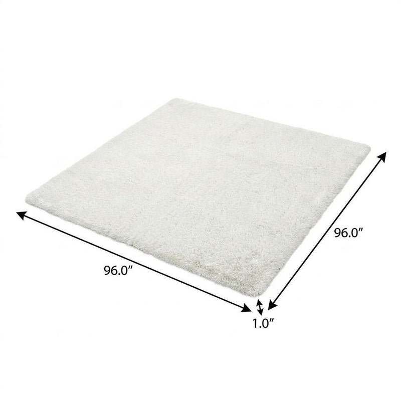 8' Chocolate And Brown Floral Shag Washable Round Rug With UV Protection
