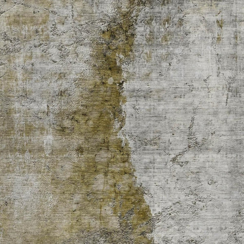 3' X 5' Brown And Gray Abstract Shag Washable Area Rug With UV Protection