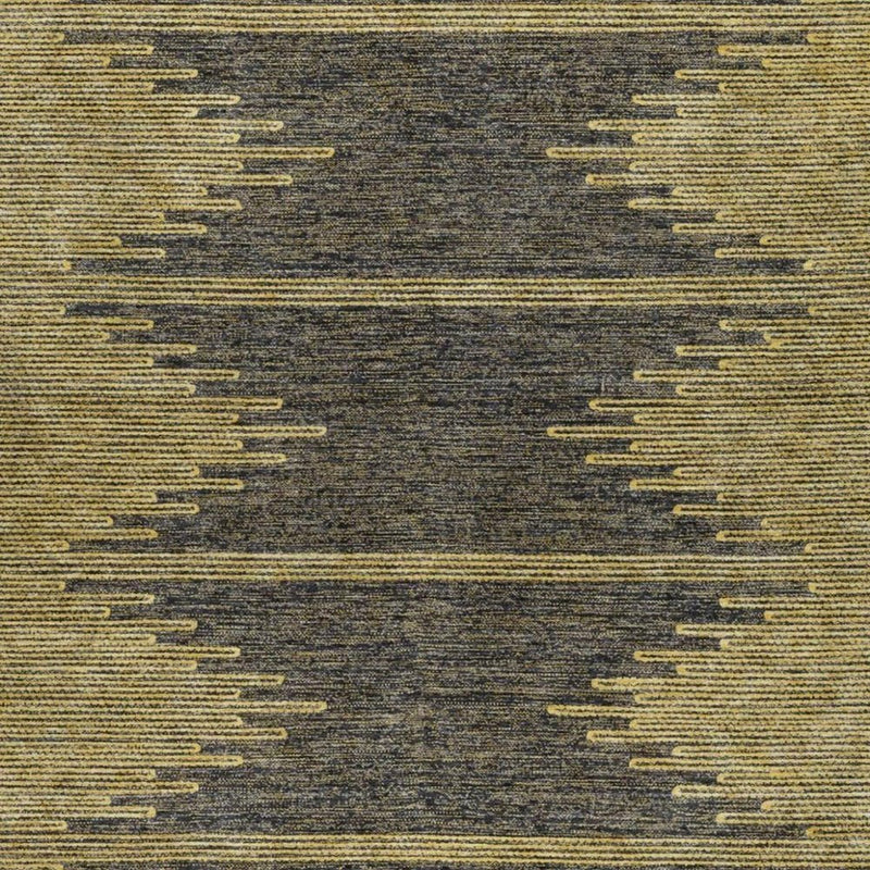 8' X 10' Graphite And Gold Abstract Shag Washable Area Rug With UV Protection