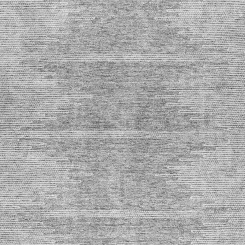 5' X 8' Gray And Ivory Abstract Shag Washable Area Rug With UV Protection