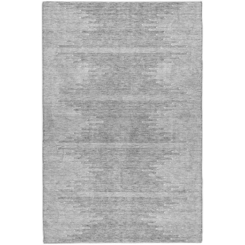 5' X 8' Gray And Ivory Abstract Shag Washable Area Rug With UV Protection