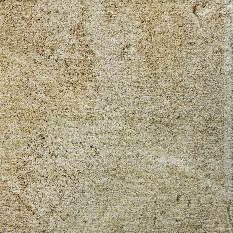 8' X 10' Beige And Tan Geometric Shag Washable Area Rug With UV Protection