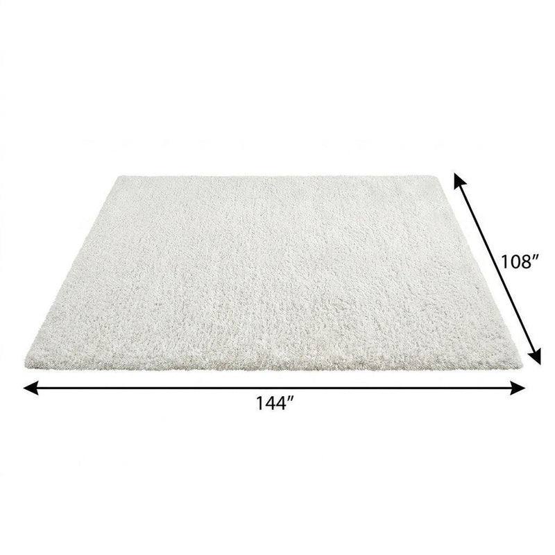 9' X 12' Gray And Beige Abstract Shag Washable Area Rug With UV Protection