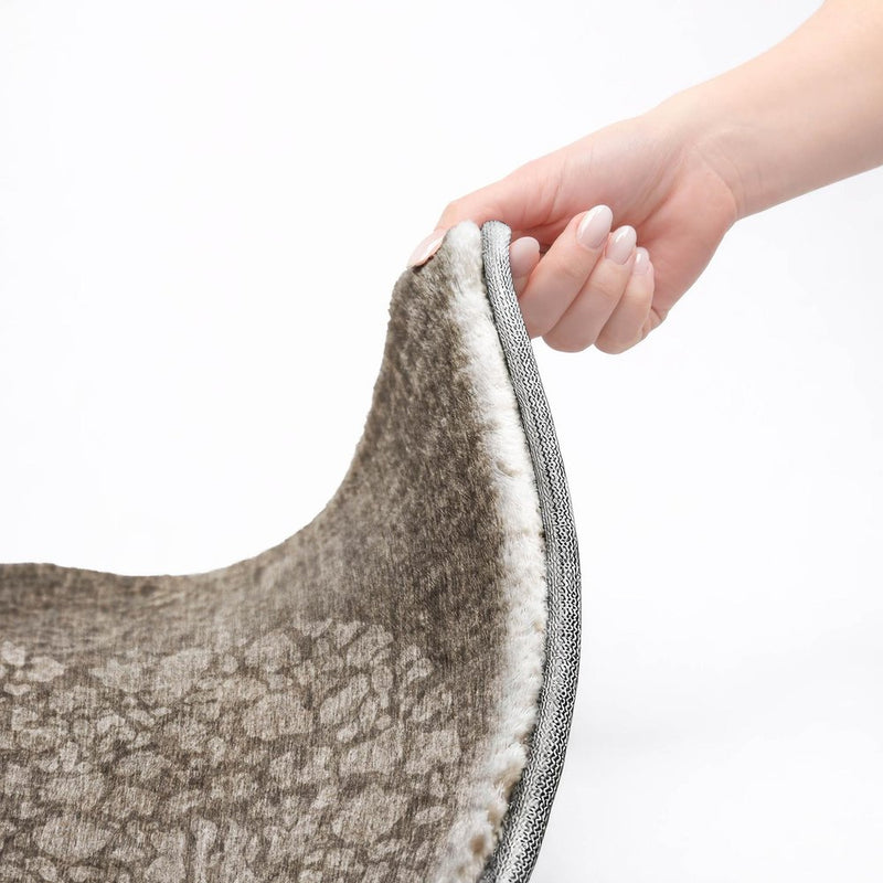 5' X 8' Taupe And Brown Abstract Shag Washable Area Rug With UV Protection