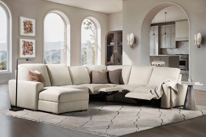 MS - Optimus Five-Seat Power Sectional - Beige