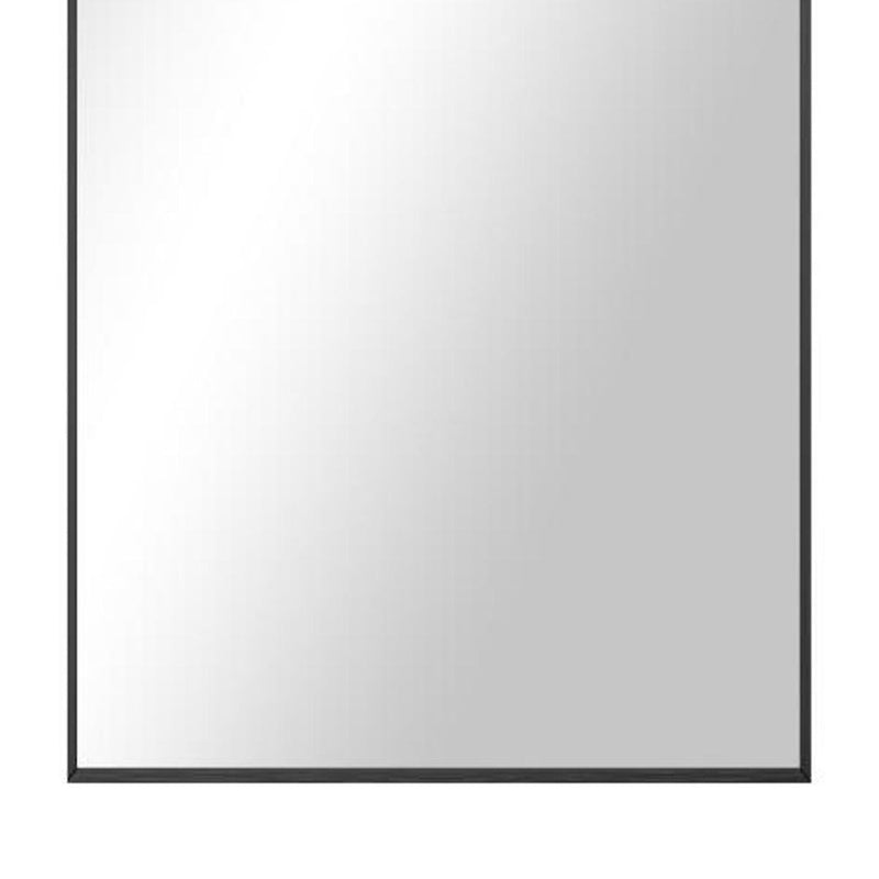 71" X 24" Black Aluminum Freestanding Framed Full Length Hanging Mirror