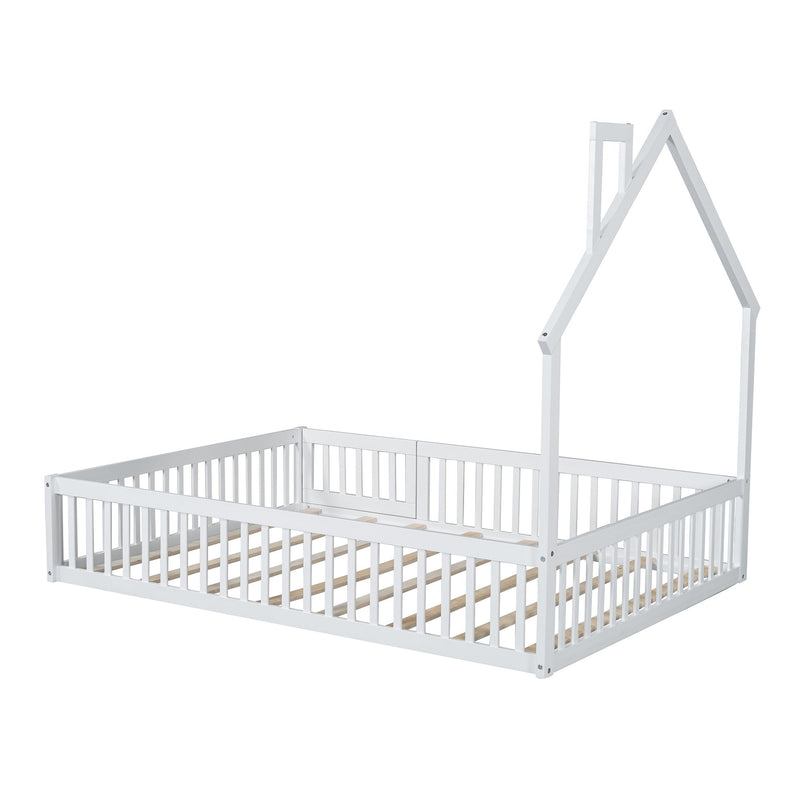 House Platform Bed With Guardrail